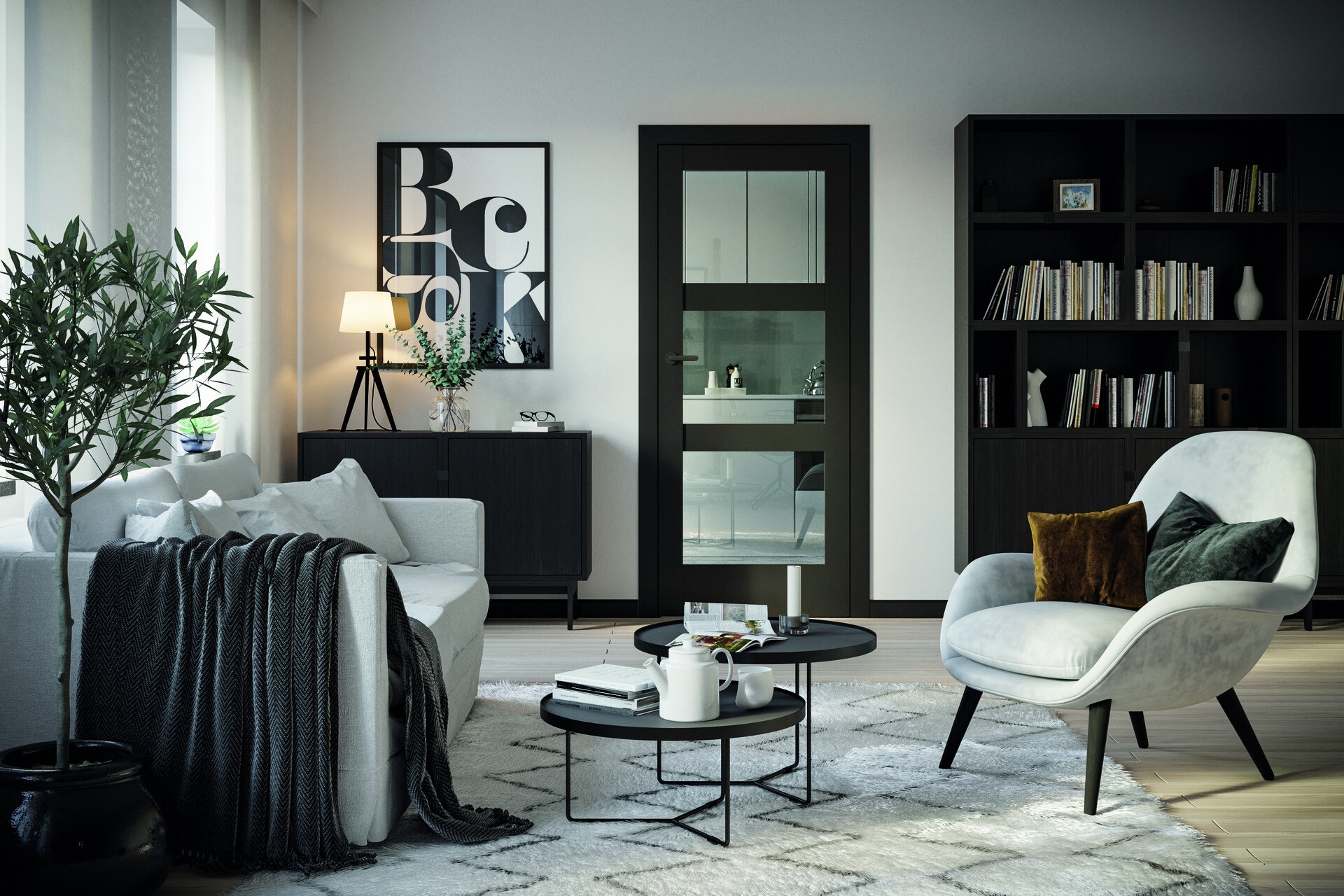 Porta VERTE HOME BLACK